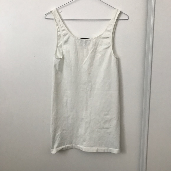 Robert Rodriguez Ribbed White Tank Top - Picture 4 of 4